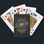 Mens Funny Whiskey 50th Birthday Poker Cards<br><div class="desc">Celebrate the big 5-0 with style and humor with this vintage whiskey label-inspired birthday design. The black, gold, and white typography is ornate and elegant, giving it a classic retro vintage feel. Perfect for man (or woman!) in your life who loves their scotch, spirits, bourbon, and other liquor drinks. Features...</div>
