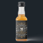 Mens Funny Whiskey 75th Birthday Liquor Bottle Label<br><div class="desc">Celebrate the big 7-5 with style and humor with this vintage whiskey label-inspired birthday design. The black, gold, and white typography is ornate and elegant, giving it a classic retro vintage feel. Perfect for man (or woman!) in your life who loves their scotch, spirits, bourbon, and other liquor drinks. Features...</div>