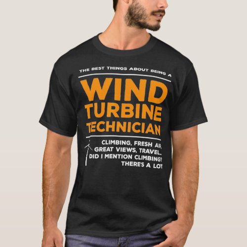 Mens Funny Wind Turbine Repairman Gift For A Techn T_Shirt