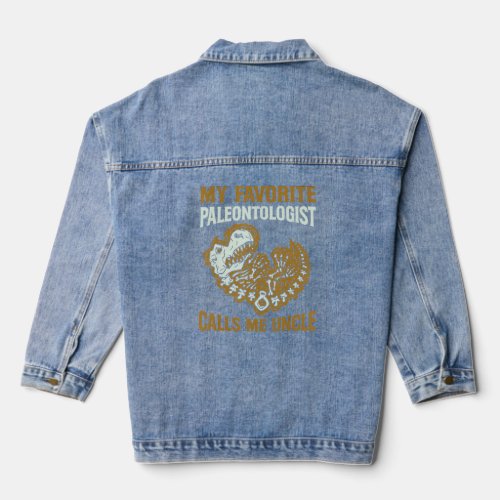 Mens Future Paleontology Quote For An Uncle Of A P Denim Jacket