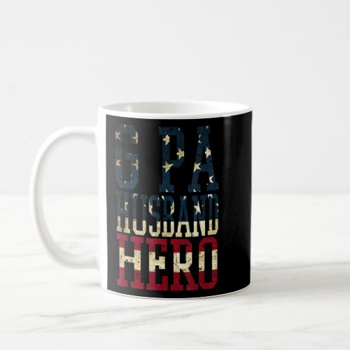 Mens G Pa Husband Hero G Pa American Flag Fathers  Coffee Mug