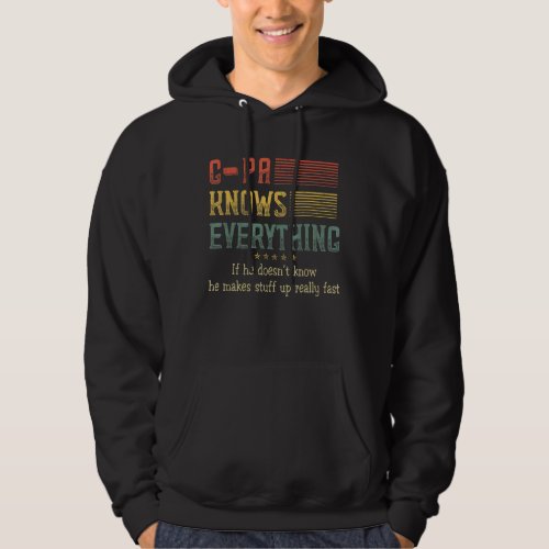 Mens G Pa Know Everything Fathers Day  G Pa Grandp Hoodie