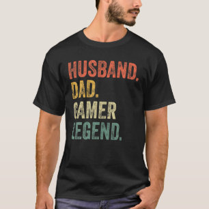 Mens Gamer Dad Funny Husband Dad Video Game Legend T-Shirt