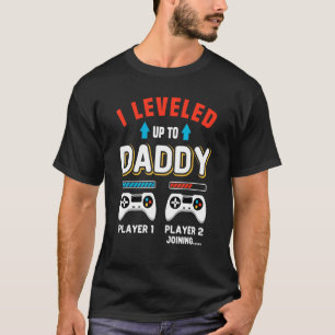 Mens Gamer Dad Offspring Joystick Level Up To Dadd T-Shirt