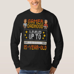 Mens Gamer Dadhood Leveled Up To 85 Year Old 85th T-Shirt