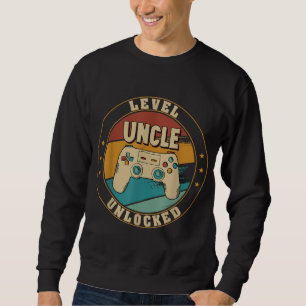 Mens Gamer New Uncle Dad Mom Baby Announcement Pre Sweatshirt