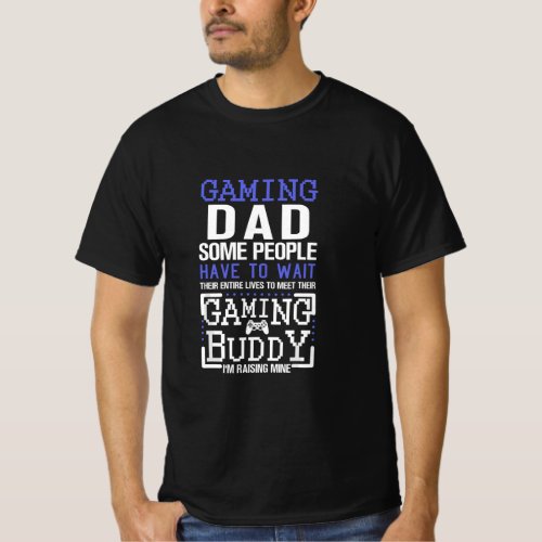 Mens Gaming Dad Funny Father Matching  T_Shirt