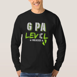 Mens Gaming G Pa Level Unlocked Gamer Leveled Up F T-Shirt