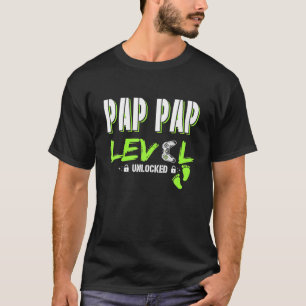 Mens Gaming Pap Pap Level Unlocked Gamer Leveled U T-Shirt
