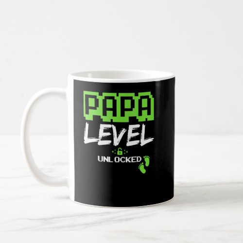 Mens Gaming Papa Level Unlocked Leveled Up To Dad  Coffee Mug