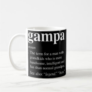 Mens Gampa Definition Funny Noun Grandpa Defined Coffee Mug