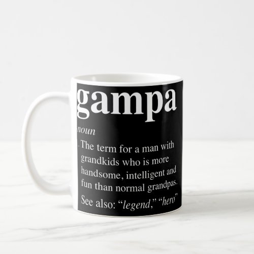 Mens Gampa Definition Funny Noun Grandpa Defined Coffee Mug