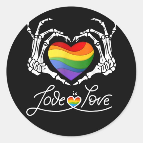 Mens Gay Agenda  Pride Love LGBT Tee  Classic Round Sticker