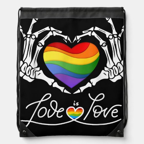 Mens Gay Agenda  Pride Love LGBT Tee  Drawstring Bag
