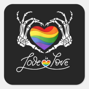 Mens Gay Agenda  Pride Love LGBT Tee  Square Sticker