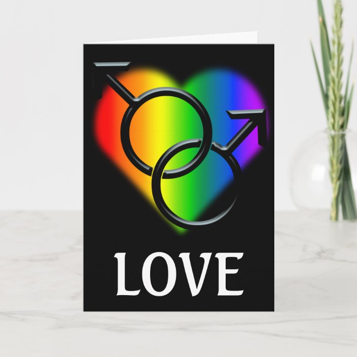 Men's Gay Pride Cards Personalized Love Cards | Zazzle.com