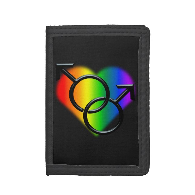 Men's Gay Pride Wallets Same-Sex Love Gifts (Front Vertical)