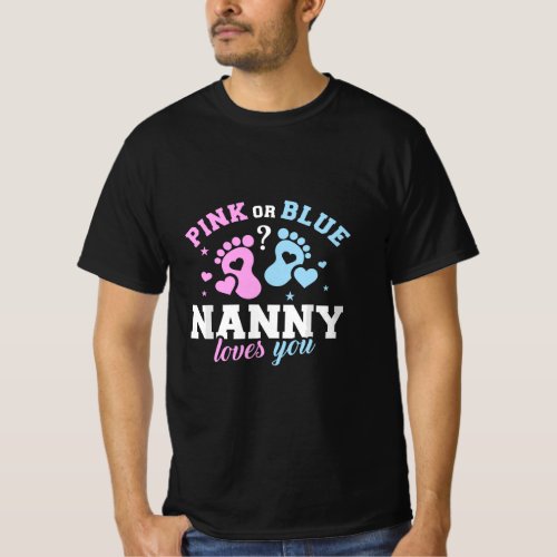 Mens Gender reveal nanny  T_Shirt