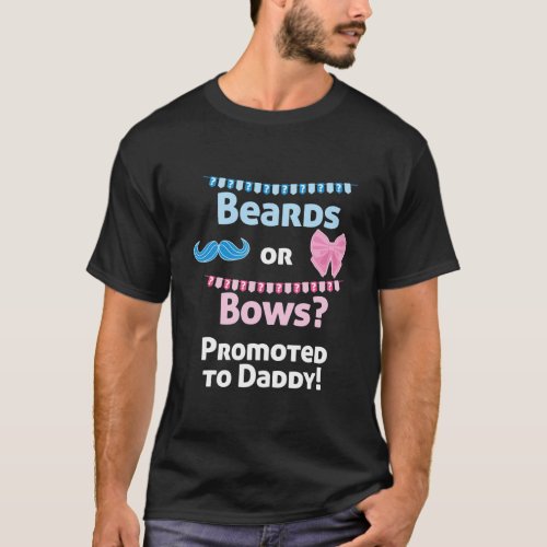 Mens Gender Reveal Party Shirt Beard or Bows