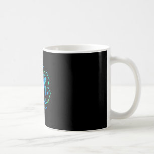 Mens geometric sea turtle with vibrant patterns coffee mug