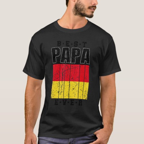 Mens German Dad Fathers Day Germany Flag Retro Ger T_Shirt