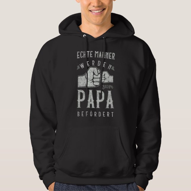 Mens German  New dad  Dad child Hoodie (Front)