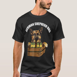 Mens German Shepherd Dad Beer Drinking Dog Dad T-Shirt