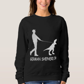 Mens German Shepherd Dad Dinosaur Gsd Owners Sweatshirt