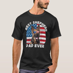 Mens German Shepherd Dad For Men GSP Dog Face Amer T-Shirt