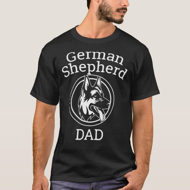 Mens German Shepherd Dad T-Shirt (Front)
