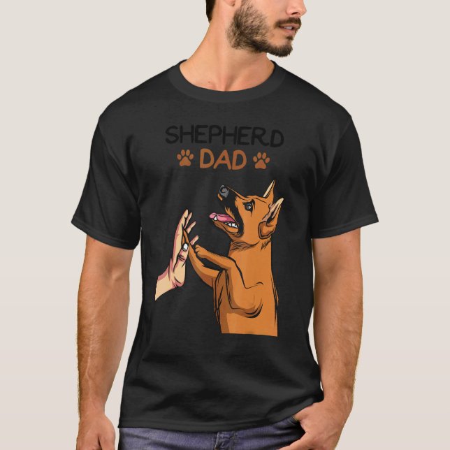 Mens German Shepherd Dog Dad T-Shirt (Front)