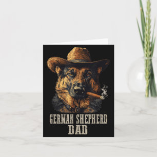 Mens German Shepherd Dog Vintage Dog Dad Fathers Card