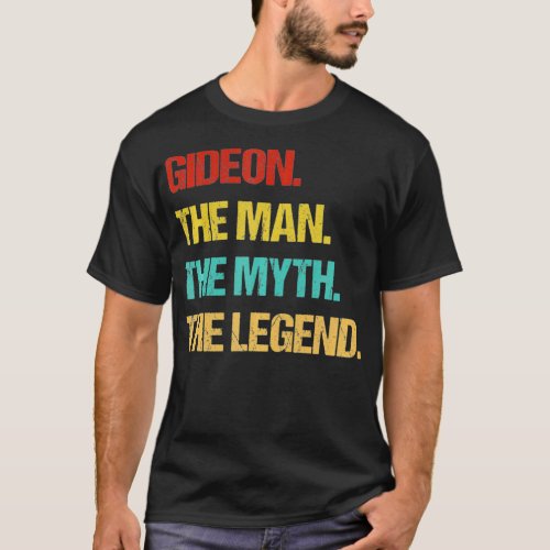 Mens Gideon The Man The Myth The Legend  T_Shirt