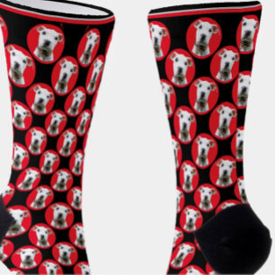 Mens Gift Fathers Day Personalized Dog Photo Face Socks