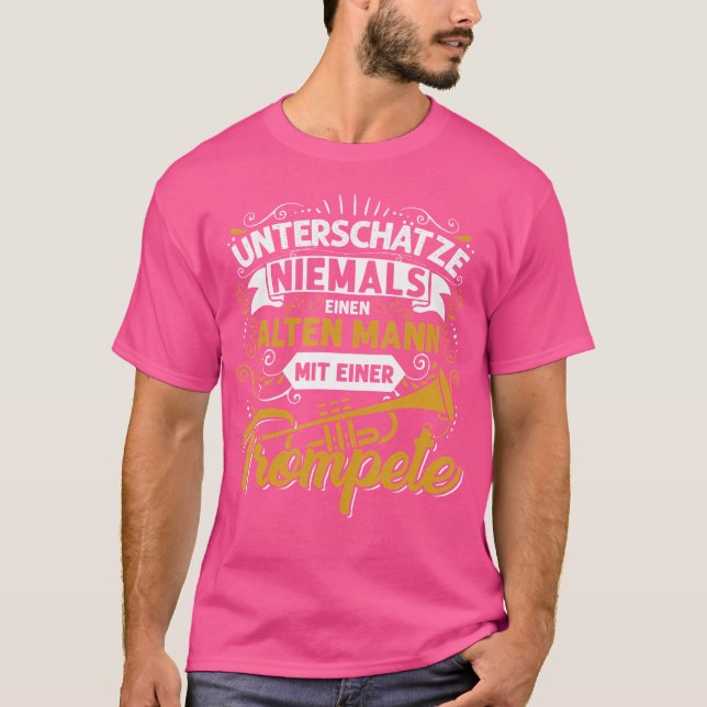 Mens Gift For Trumpet Players Men Trumpet Grandpa  T-Shirt (Front)