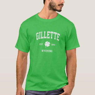 Mens Gillette Wyoming Vintage Shamrock Sports T-Shirt