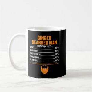 Mens Ginger Bearded man nutricion facts redhead Coffee Mug
