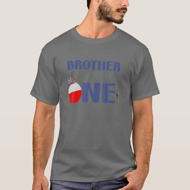 Mens Glag Funny Brother Of The Big One Fishing Fam T-Shirt (Front)