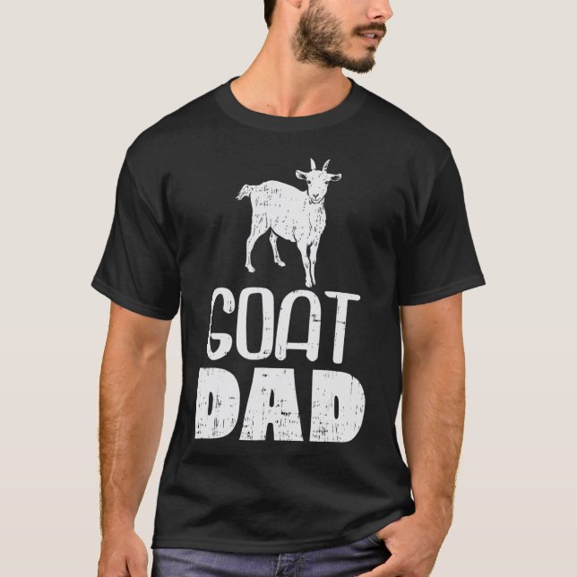 Mens Goat Dad Farm Animal Country Farming Farmer T-Shirt (Front)