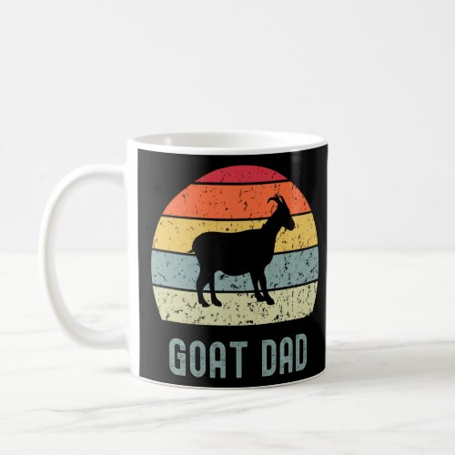 Mens Goat Dad Retro Vintage Groovy Farm Animal Dad Coffee Mug