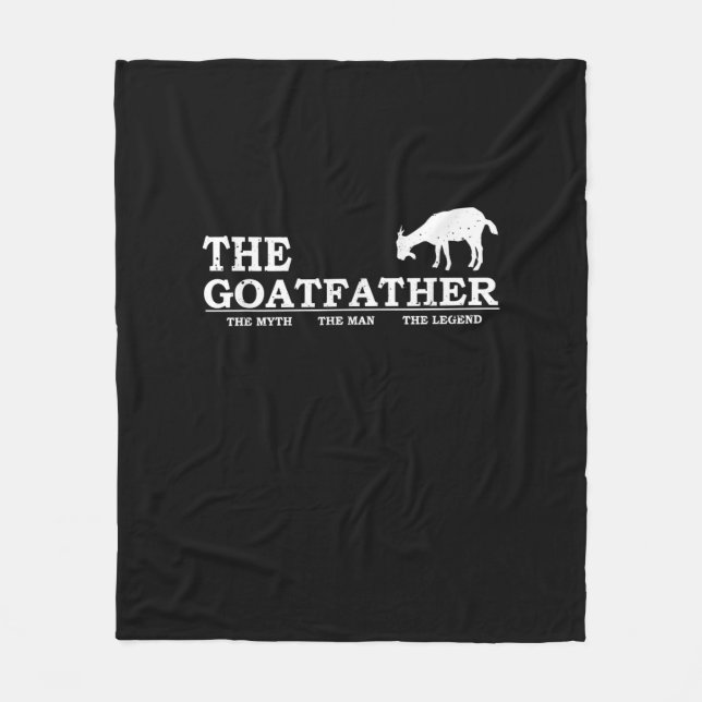 Mens Goat Far Pet Lover Fars Day Fleece Blanket (Front)