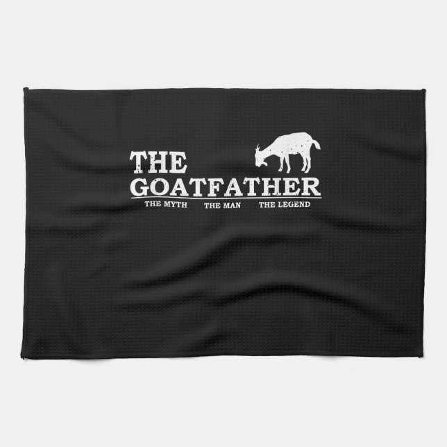Mens Goat Far Pet Lover Fars Day Kitchen Towel (Horizontal)