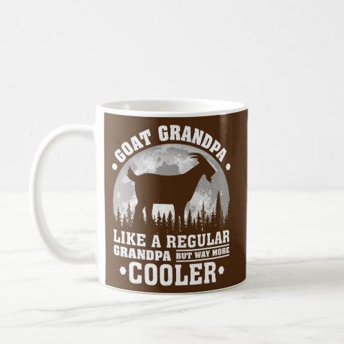 Mens Goat Grandpa Funny Moon Vintage Goat Coffee Mug