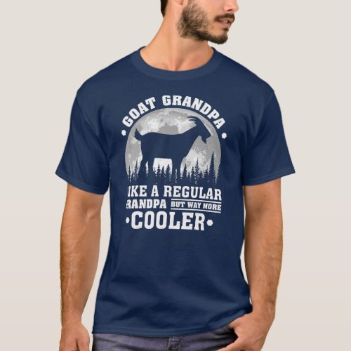 Mens Goat Grandpa Funny Moon Vintage Goat T_Shirt