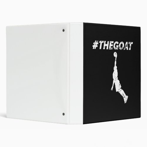 Mens Goat Greatest Of All Time Basketball 3 Ring Binder