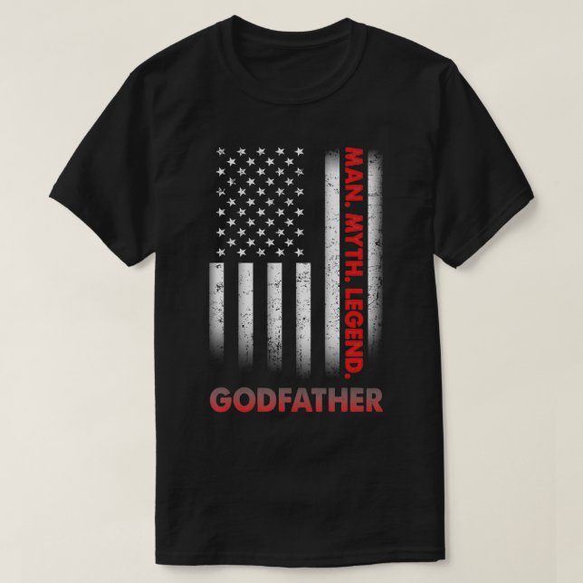 Mens Godfather Man Myth Legend Retro Men American  T-Shirt (Design Front)