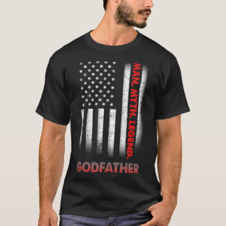 Mens Godfather Man Myth Legend Retro Men American T-Shirt