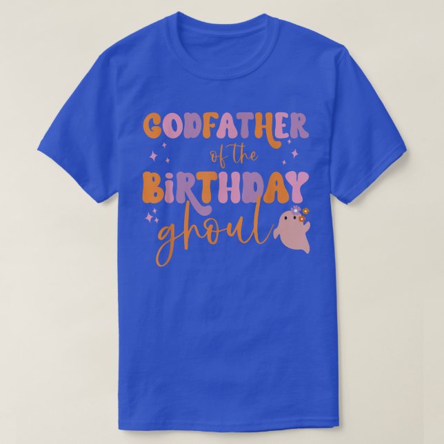Mens Godfather of the Birthday Ghoul Ghost Hallowe T-Shirt (Design Front)
