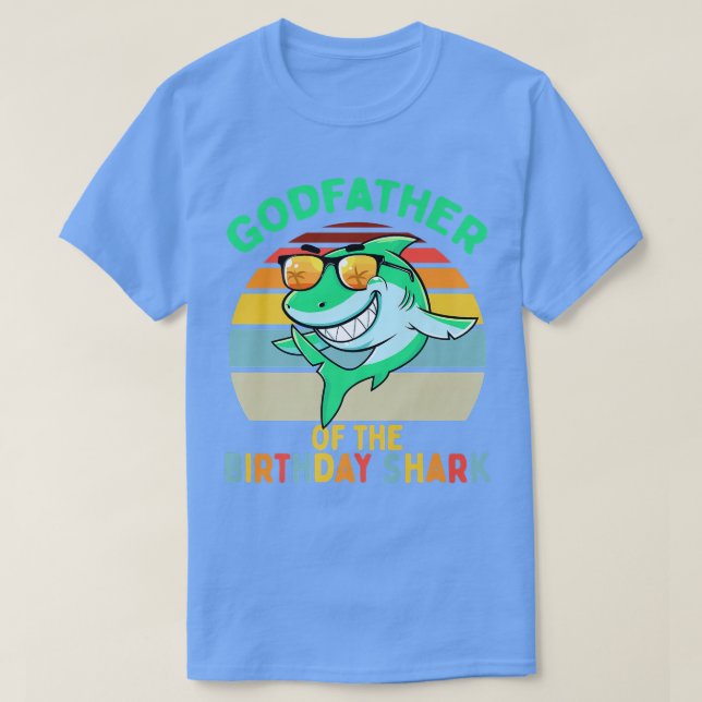 Mens Godfather of the Shark Birthday Matching Fami T-Shirt (Design Front)