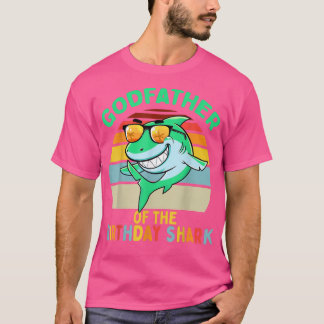 Mens Godfather of the Shark Birthday Matching Fami T-Shirt
